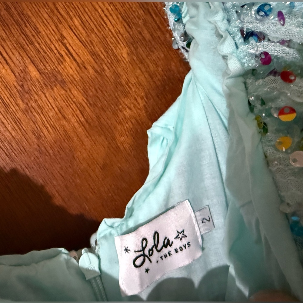 Lola + The Boys Mint Sequin Party Dress